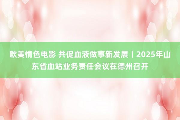 欧美情色电影 共促血液做事新发展丨2025年山东省血站业务责任会议在德州召开